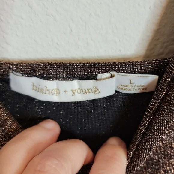 Bishop +‎ Young Marisa Cami Tank Rose Gold Metallic Size Large - Picture 7 of 10